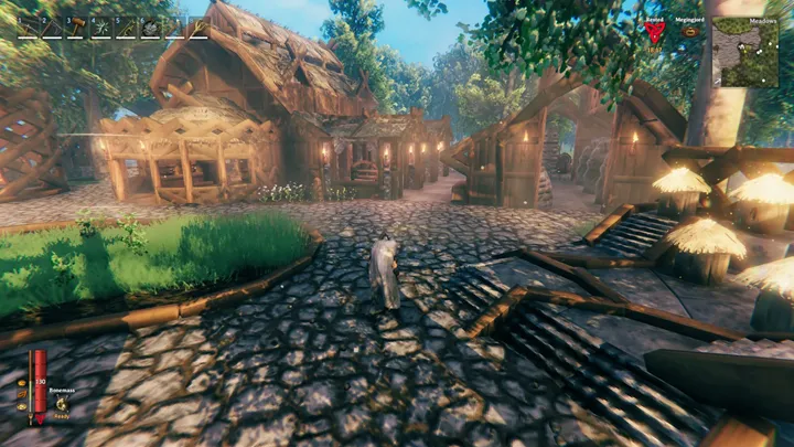 The vast open world of Valheim encourages constant exploration, resource gathering, and survival planning.